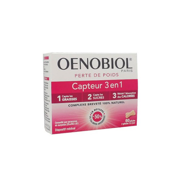 Oenobiol Capteur 3 En 1 Perte De Poids 60 Gélules