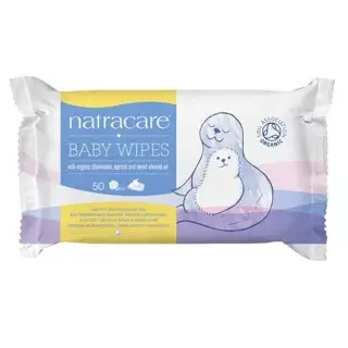 Natracare Lingettes Bébé Coton Bio 50 Lingettes