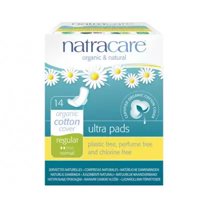 Natracare Serviettes Hygiéniques Ultra à AilettesNormal Boite 14