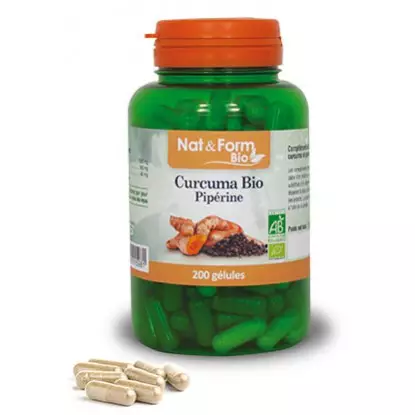 Nat&Form Curcuma pipérine Bio 200 gélules