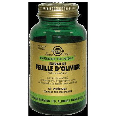 Solgar extrait de feuille d'olivier 60 gélules
