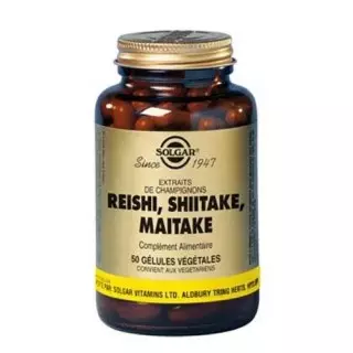 Solgar  reishi, Shiitake, Maitake 50 gélules