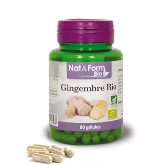 Nat&Form Gingembre Bio 200 Gélules Végétales
