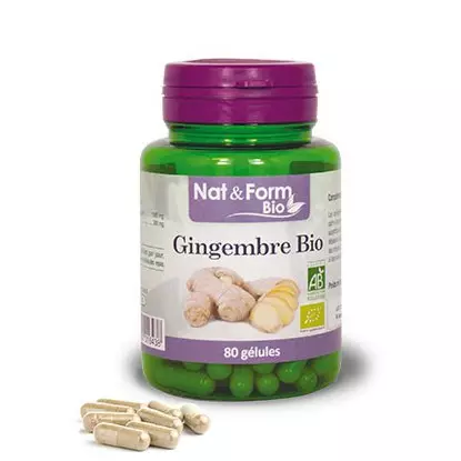 Nat&Form Gingembre Bio 200 Gélules Végétales
