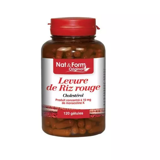 Levure de Riz Rouge 120 Gélules Nat&form