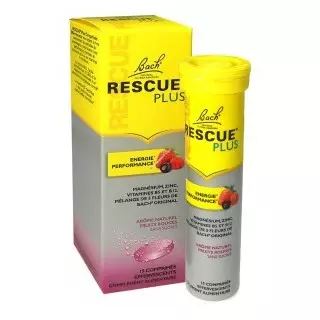 Bach Rescue Plus fruits rouges 15 comprimés effervescents