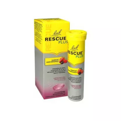 Bach Rescue Plus fruits rouges 15 comprimés effervescents