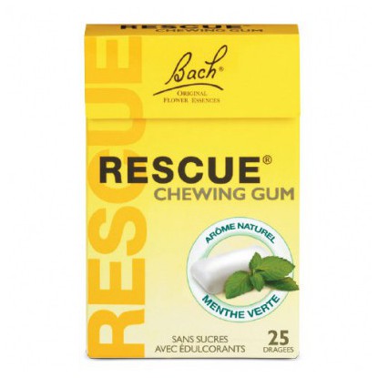 Bach Rescue Chewing-Gum Menthe Verte 25 dragees
