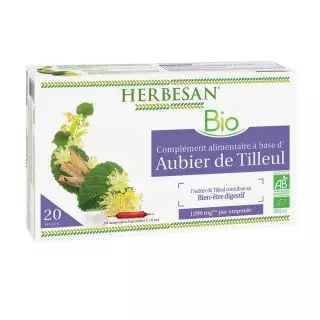 Herbesan Aubier de tilleul Bio 20 ampoules