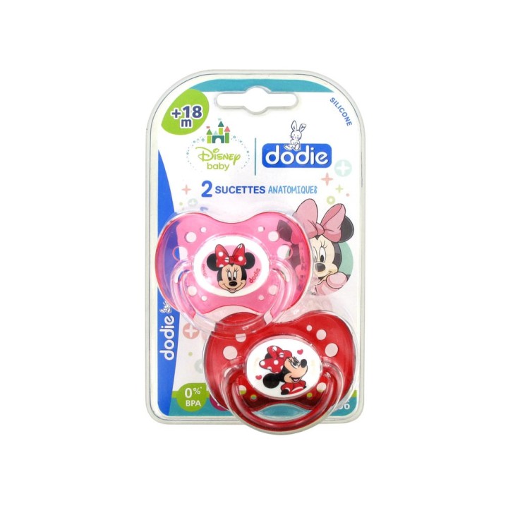 Dodie Disney 2 Sucettes Silicone +18 Mois Minnie