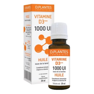D.Plantes Vitamine D3 Plus Huile 1000IU 20mL 