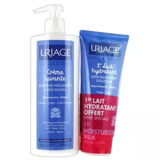 Uriage Bébé Crème Lavante 500 ml + 1er Lait 200 ml