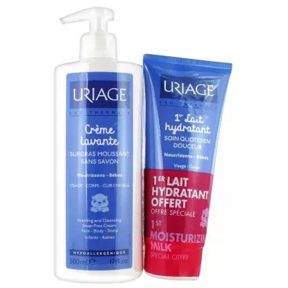 Uriage Bébé Crème Lavante 500 ml + 1er Lait 200 ml