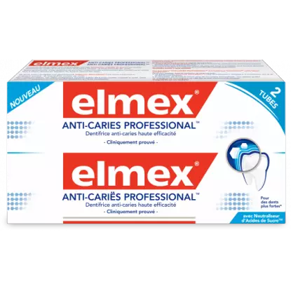 Elmex dentifrice protection anti-caries professionnel - 2 x 75 ml