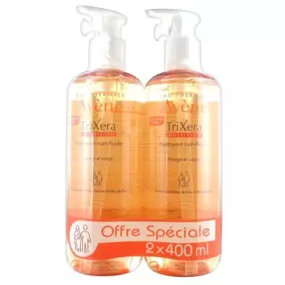Avène Trixera Nutrition nettoyant nutri-fluide - Lot de 2 x 400ml