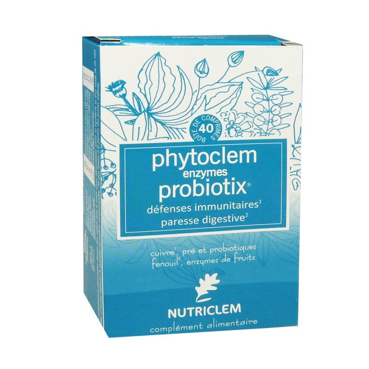 Nutriclem Phytoclem enzymes probiotix - 40 comprimés