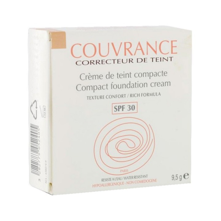 Avène Couvrance crème de teint compacte 01 porcelaine - 9.5g