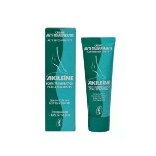 Akileïne Crème Anti transpirante Actif Myco-préventif 50ml