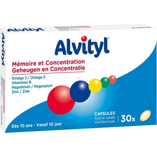 Alvityl Mémoire et concentration - 30 capsules