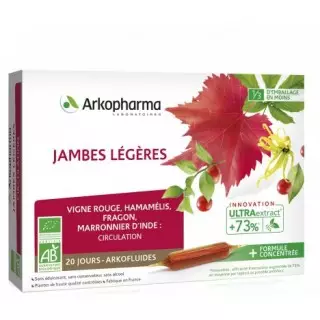 Arkofluides Jambes légères Bio - 20 ampoules