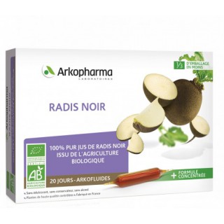 Arkofluides Radis noir Bio - 20 ampoules