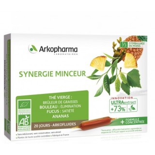 Arkofluides Synergie minceur Bio - 20 ampoules