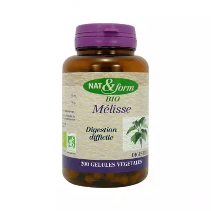 Nat & form Mélisse bio 200 gélules