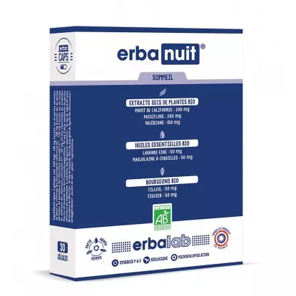 Erbalab Erbanuit sommeil - 30 gélules