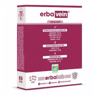 Erbalab Erbavein circulation - 30 gélules