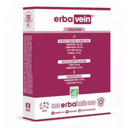 Erbalab Erbavein circulation - 30 gélules