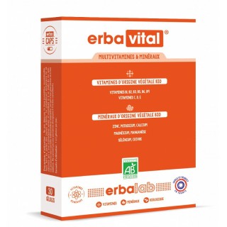 Erbalab Erbavital multivitamines et minéraux - 30 gélules
