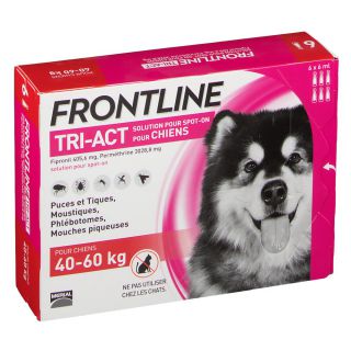 Frontline TRI-ACT Chiens +40kg 6 pipettes