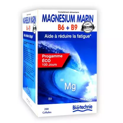 Magnésium marin B6 + B9 2x100 gélules Biotechnie