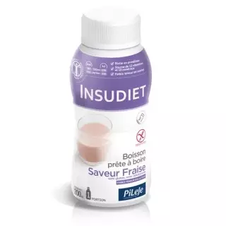 Insudiet Boisson prête à boire fraise 3 x 200 ml