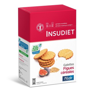 Insudiet Galettes figues céréales - 6 sachets de 6 biscuits