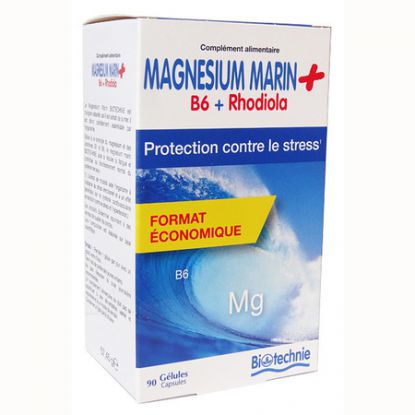 Magnesium Marin + B6 Rhodiola 75 gélules Biotechnie