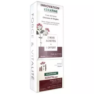 Klorane KeratinCaps cheveux & ongles - 3x30 capsules