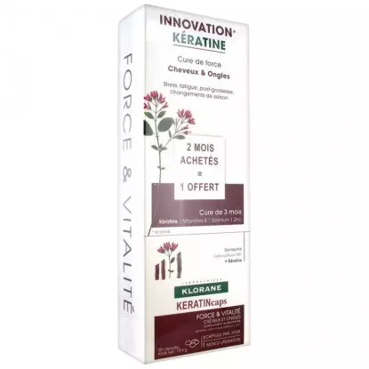 Klorane KeratinCaps cheveux & ongles - 3x30 capsules
