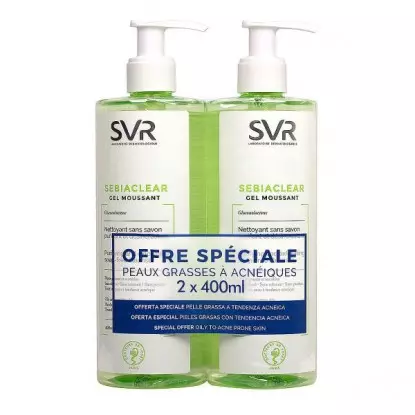 SVR Sebiaclear gel moussant - Lot de 2 x 400ml