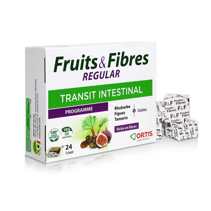 Ortis Fruits & Fibres Regular Transit intestinal - 24 cubes