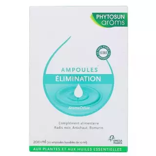 Phytosun Arôms AromaDétox élimination - 20 ampoules de 10ml