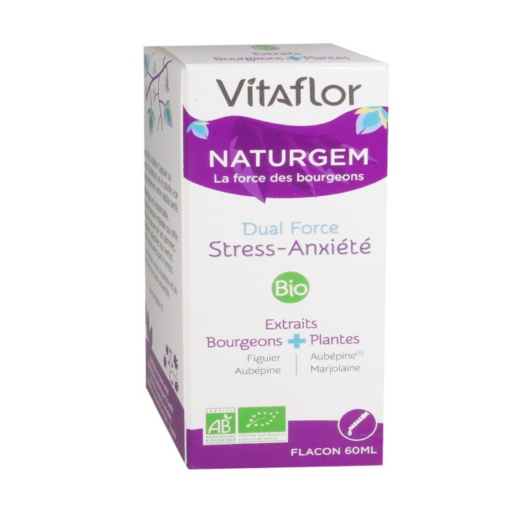 Vitaflor Naturgem Dual Force stress anxiété Bio - 60ml