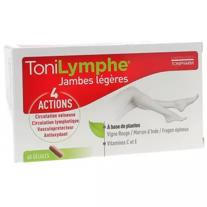 Tonipharm Tonilymphe jambes légères - 60 gélules