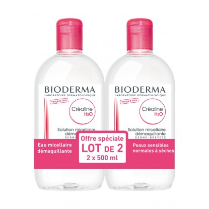 BIODERMA Créaline H2O neutral micellar solution 2x500ml