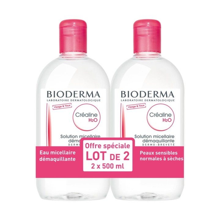 BIODERMA Créaline H2O Solution micellaire Ss-parfum 2x500ml