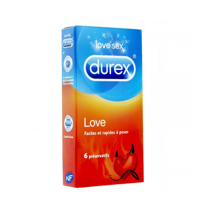 DUREX Préservatifs Love boîte de 6