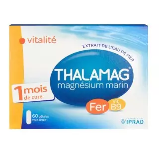 Thalamag vitalité magnésium marin fer & B9 - 60 gélules