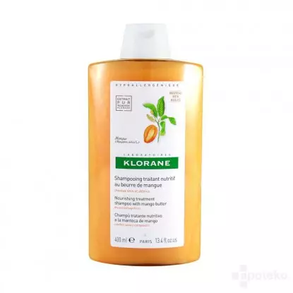 Klorane Shampooing au beurre de mangue 400ml