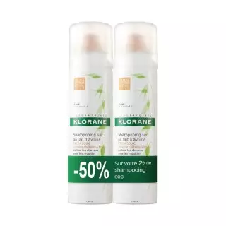 Klorane Shampooing Sec au Lait d'Avoine Spray Lot2 x 150 m