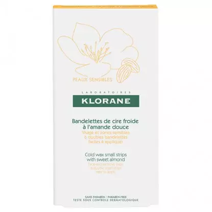 Klorane Bandelettes de cire froide à l'amande douce - 6 unités